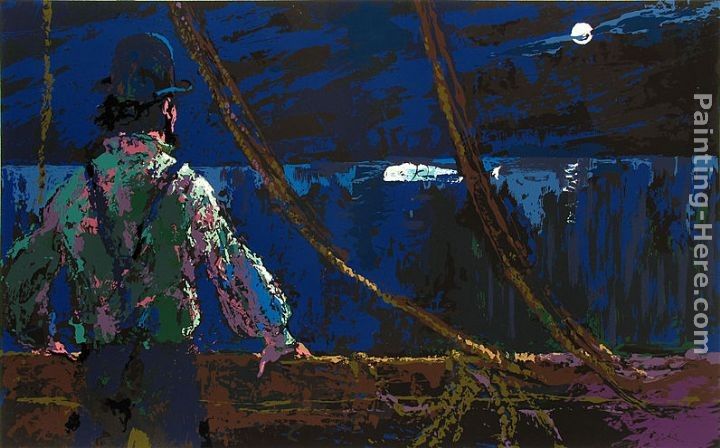 Leroy Neiman Ahab at the Night Watch Moby Dick Suite